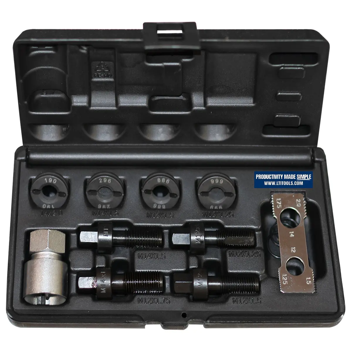 10-Piece Wheel Hub Master Rethread Kit For Damaged External Stud / Internal Bolts Lt992 1