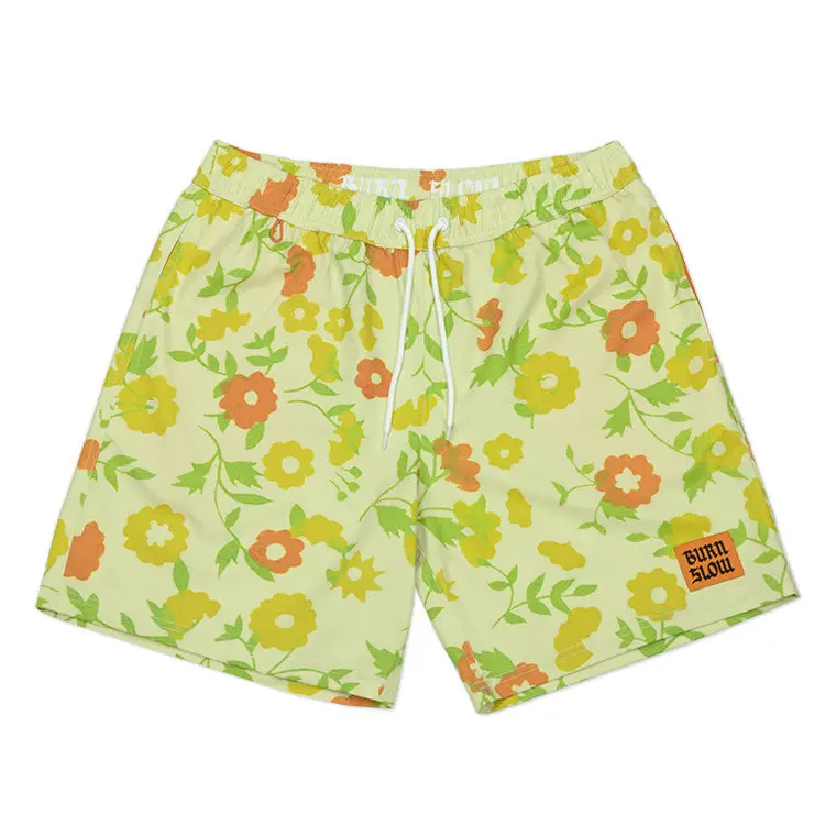 Burn Slow Entertainment Swim Shorts - Flowers 1