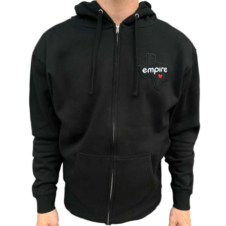 Empire Bmx Zipper Hooded Sweatshirt - Heart Of Texas 1
