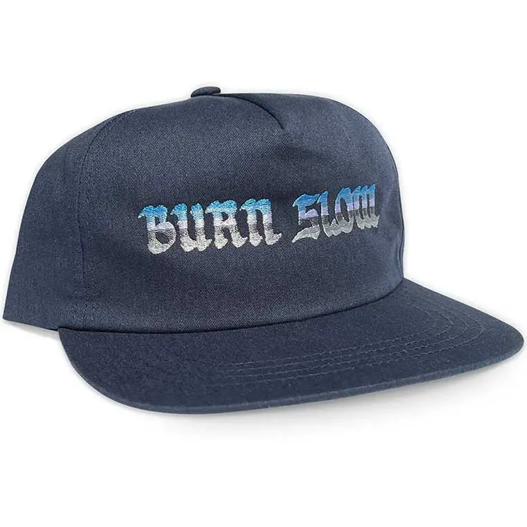 Burn Slow Entertainment Long Logo 5 Panel Hat 1