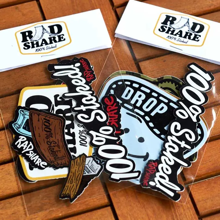 Radshare 100% Stoked Sticker Pack 1