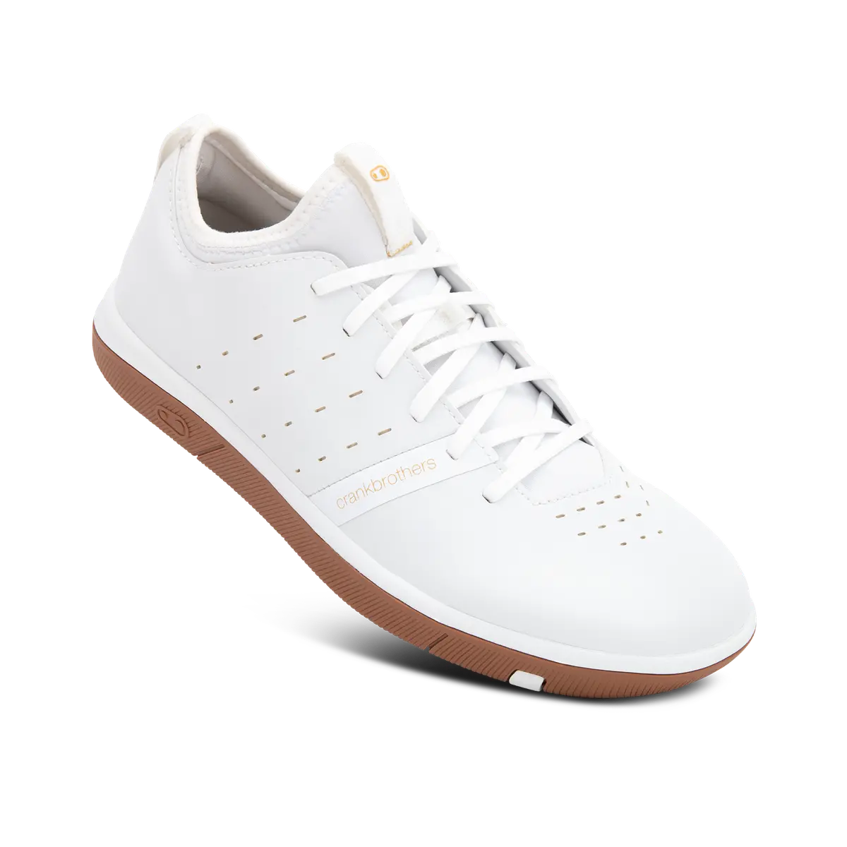 Stamp Street Fabio Flat Shoes - White/Gum 1