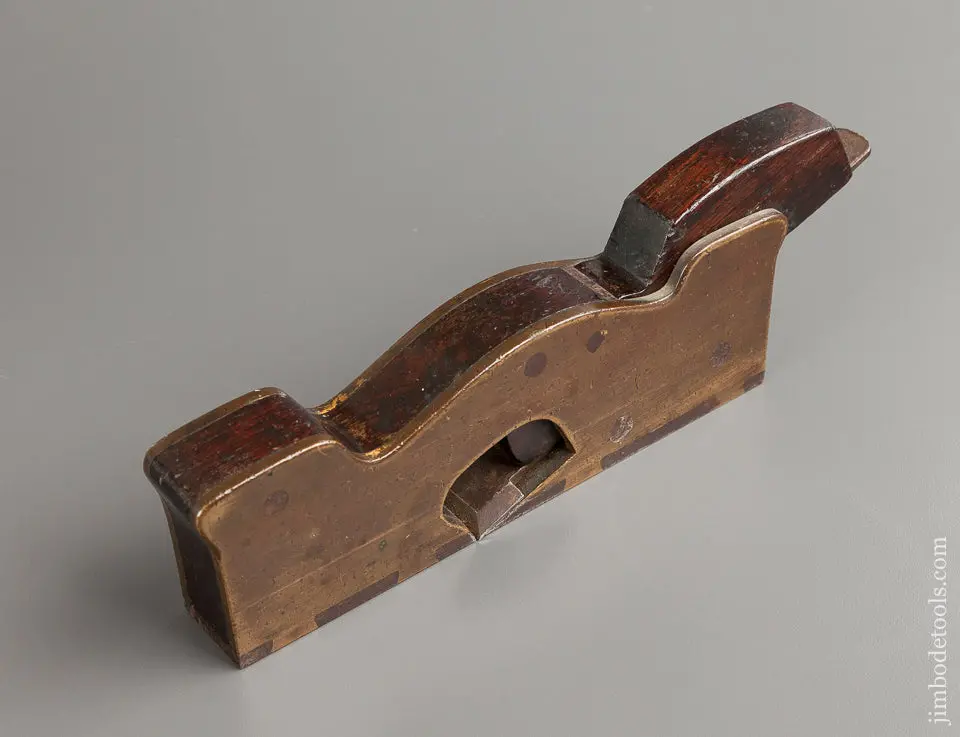 Gun Metal Dovetailed To A Steel Sole Rosewood Stuffed Shoulder Plane * 12169 1