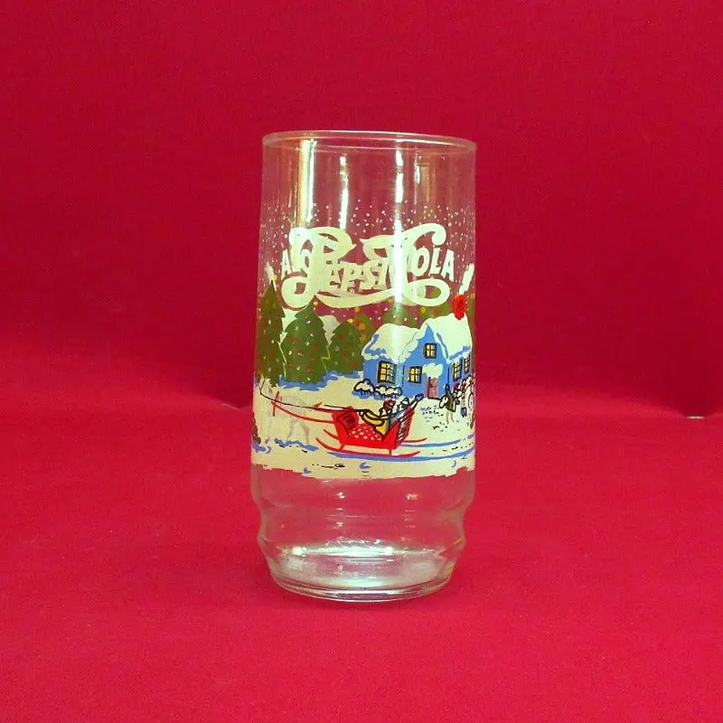 Pepsi-Cola Winter Scene Drinking Glass 1