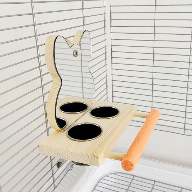 Parrot Puzzle Feeding Center With Mirror 1