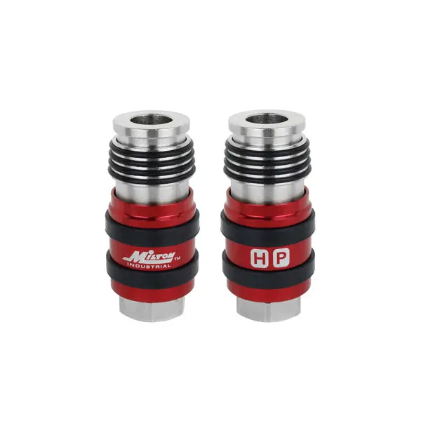 2-In-One Universal Safety Exhaust Industrial Coupler, 3/8" Npt X 3/8" Body Flow - Patented Female 1