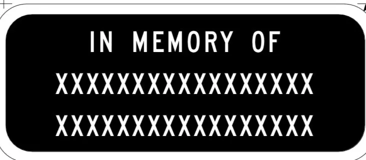 In Memory Of Xxx - 2 Persons S35-2(Ca) 1
