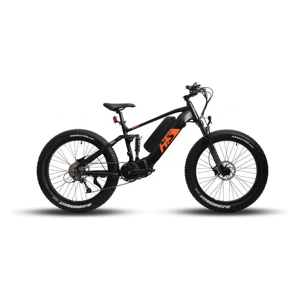 Eunorau, Fat-Hs All Terrain, Mid-Drive, Full Suspension, Fat Tire Electric Mountain Bike - 1000 Watt, 48V 1