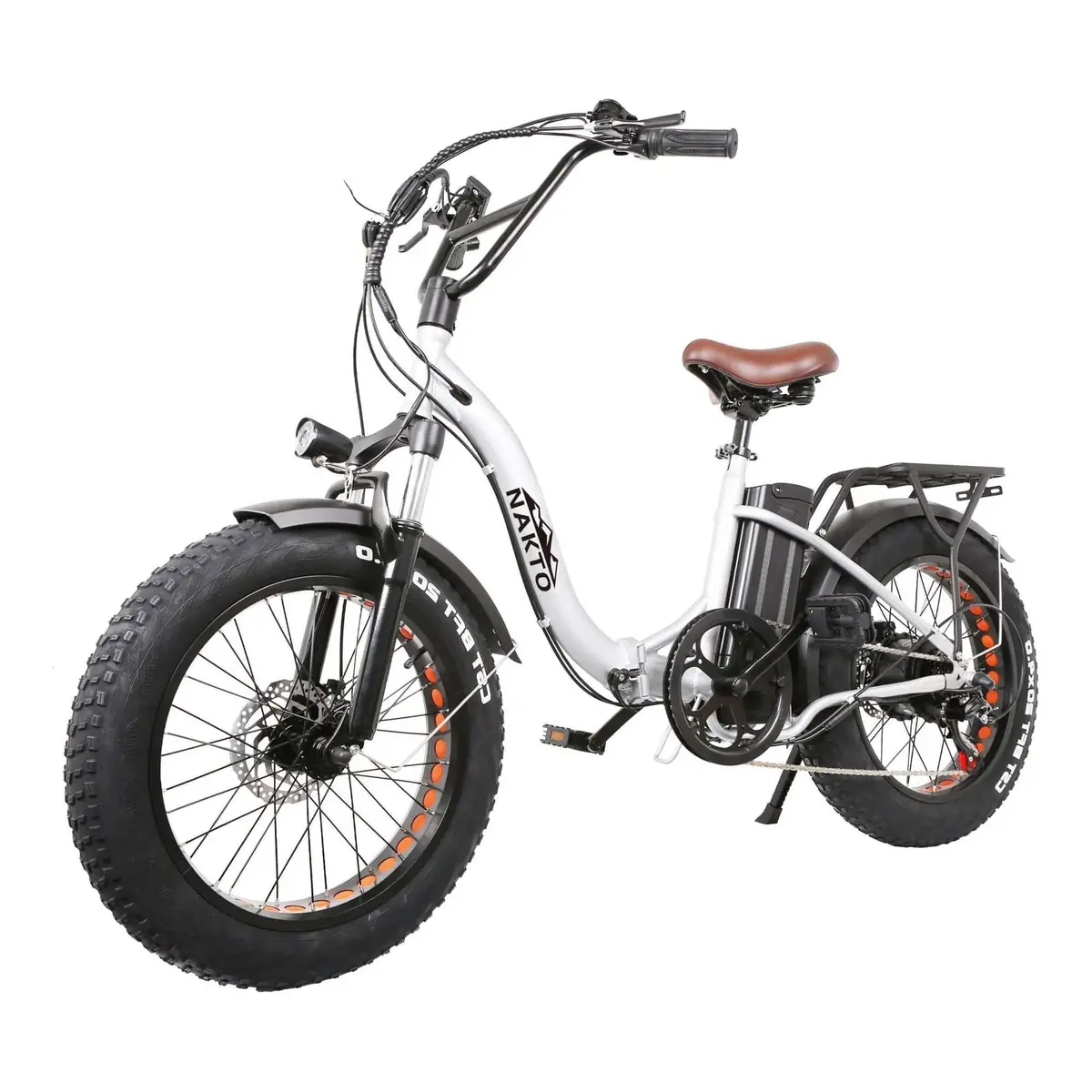 Nakto Folding Ox 20" Fat Tire Step-Thru E-Bike - 500 Watt, 48V 2