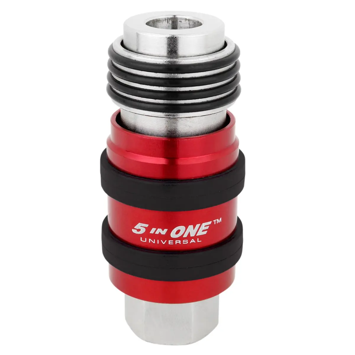 5 In One® Universal Safety Exhaust Quick-Connect Industrial Coupler, 1/4" Female Npt 1