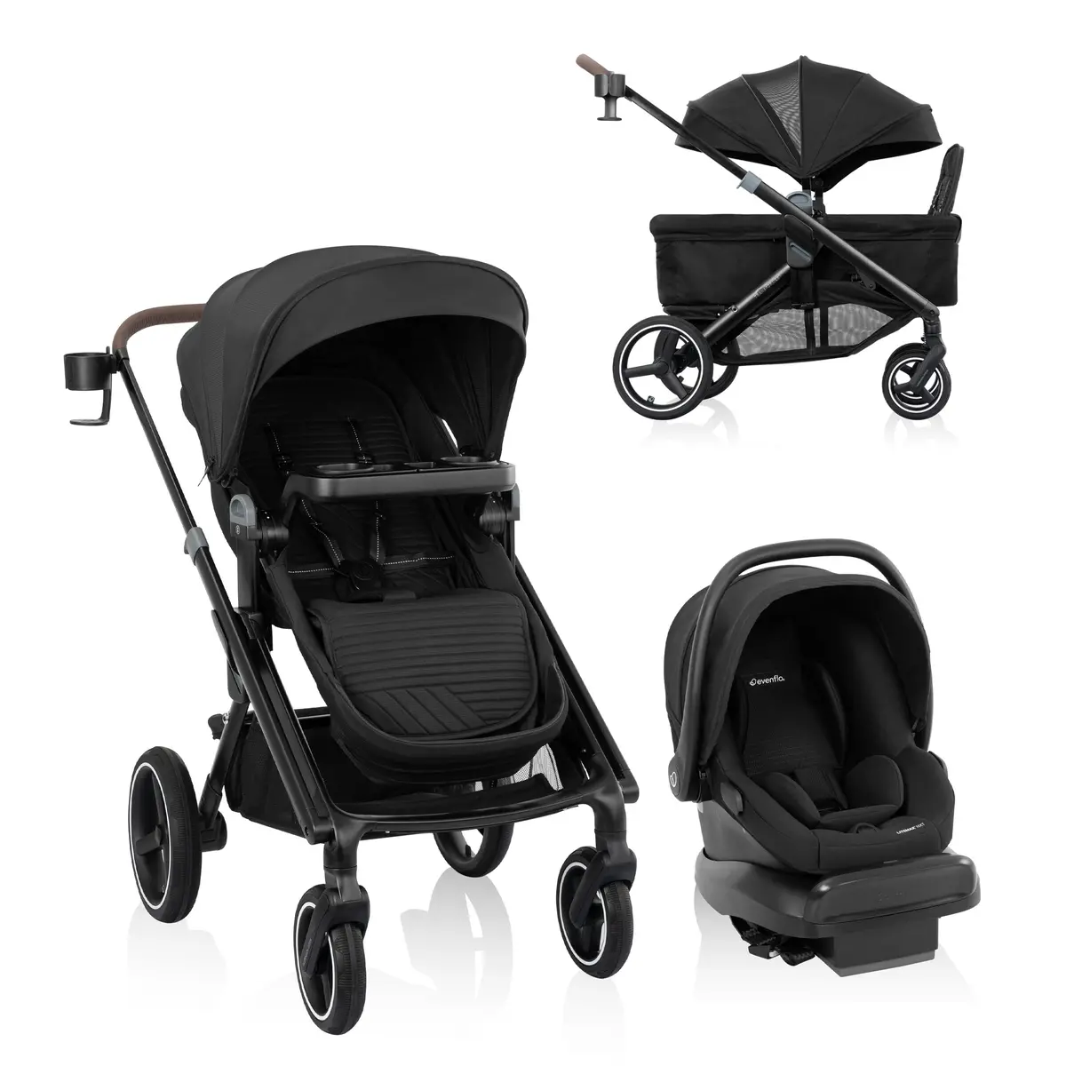 Transformer Stroller To Wagon Travel System Featuring Litemax Nxt Infant Car Seat 2