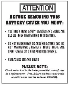 (29460) Attention, Before Removing Battery Cover 1