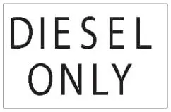 (29461) Decal Diesel Only 1