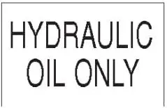 (29463) Hydraulic Oil Decal 1