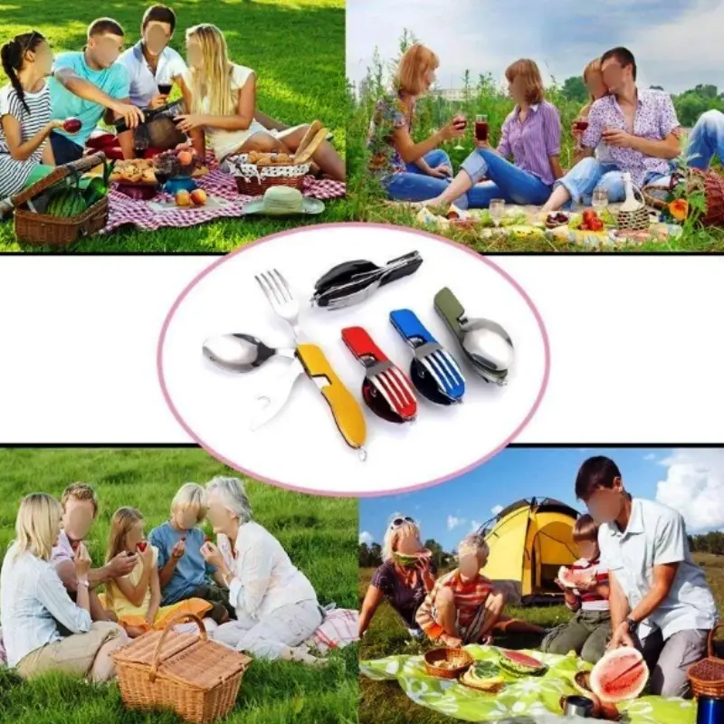 Four-In-One Folding Camping Tableware 1