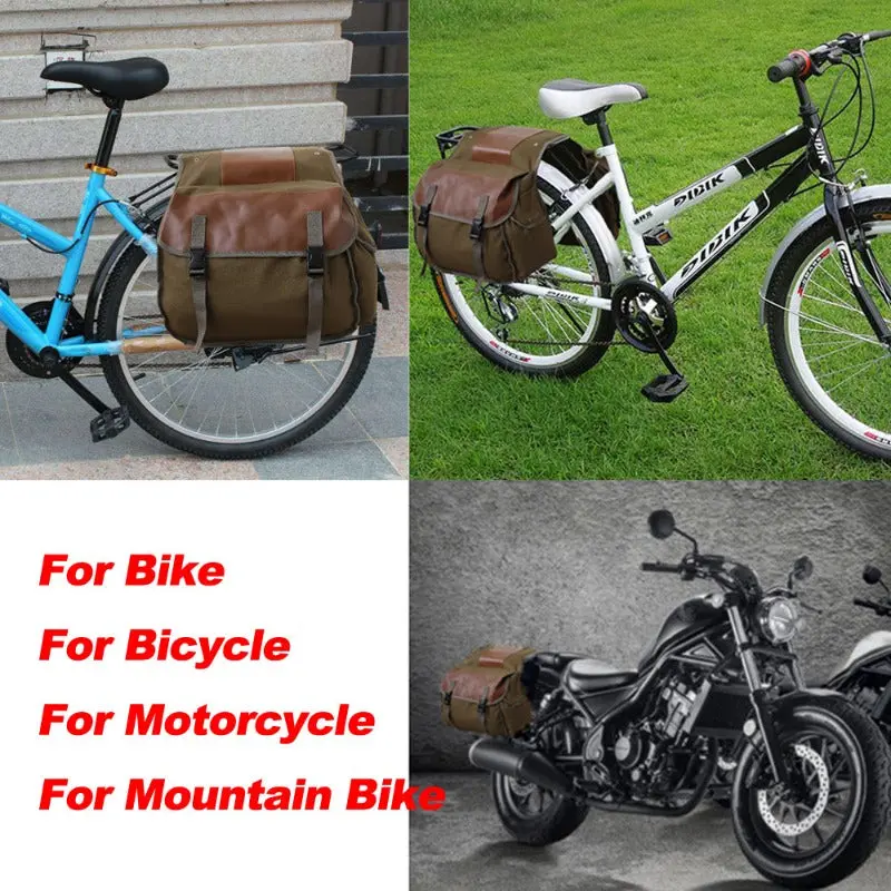 Canvas Motorcycle/Bike Saddlebag 1