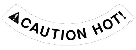 (305410) Decal, Caution Hot-Hwpw-Pw 1
