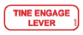 (336777) Decal - Tine Engage Lever 1