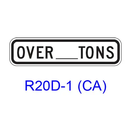 Truck Exclusion [Plaque] R20d-1(Ca) 1