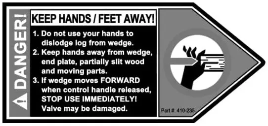 (410-235) Decal, Keep Hands And Feet Away 1