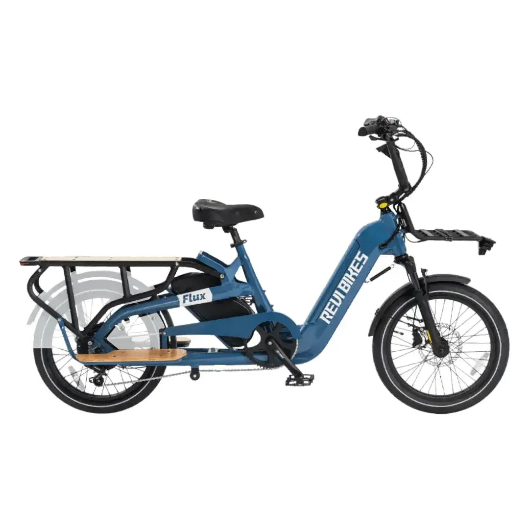 Revi Bikes Flux Cargo E-Bike - 750W (1200W Peak), 48V 2