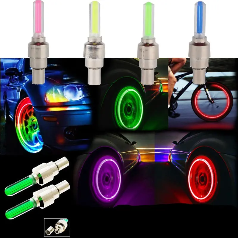 Colorful Tire Value Stem Lights Caps 1