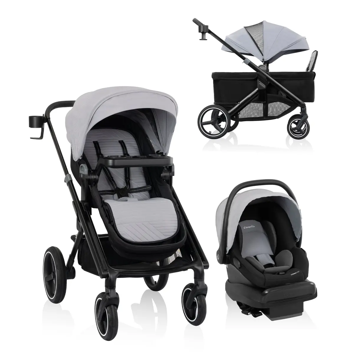 Transformer Stroller To Wagon Travel System Featuring Litemax Nxt Infant Car Seat 2