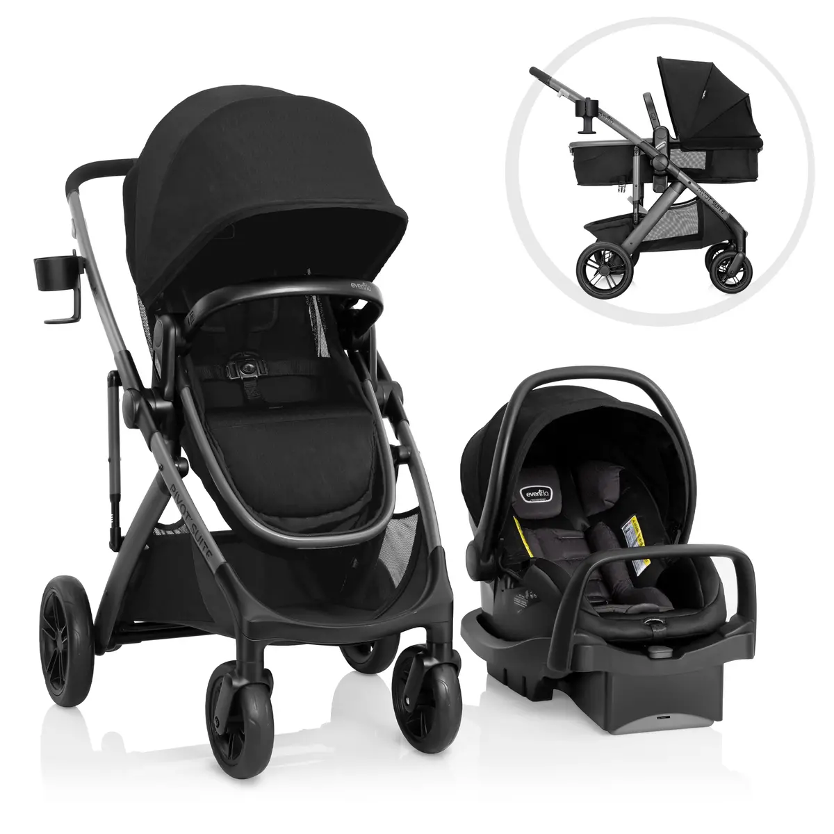 Pivot Suite Modular Travel System With Litemax Infant Car Seat Support 1