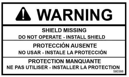 (580386) Decal Shield Warning Kinetic 1