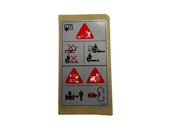 (604221) Decal, Danger / Chute, Deck Dangers / Discharge 1