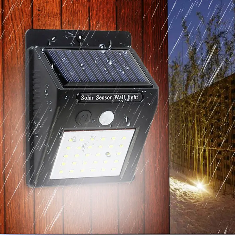 30 Led Cool White Solar Security Light 1
