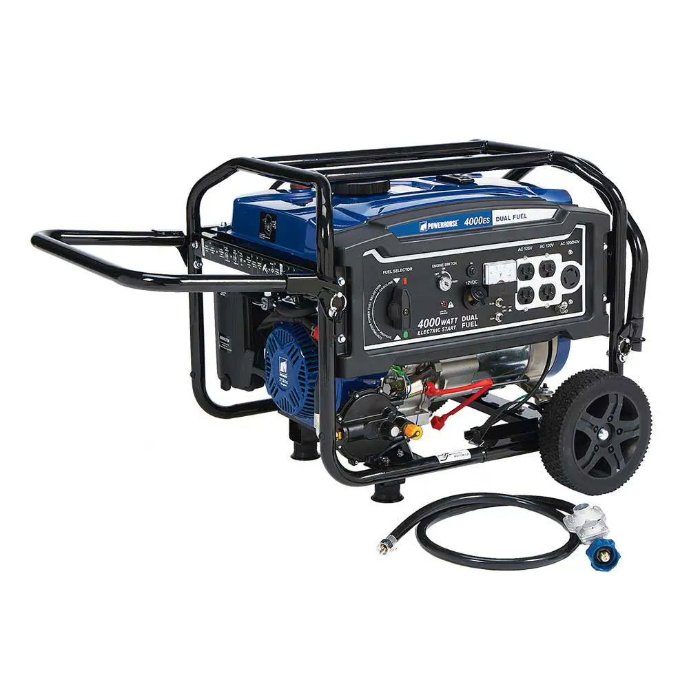 Powerhorse Dual Fuel Generator | 4,000 Surge Watt | Electric Start (750134) 1