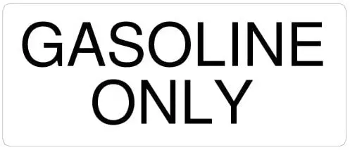 (777666) Decal, Gasoline Only-Pw 1
