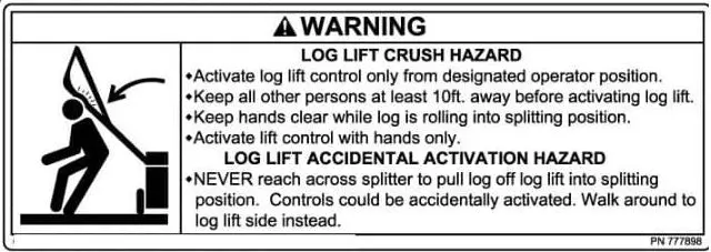 (777898) Log Lift Warning 1
