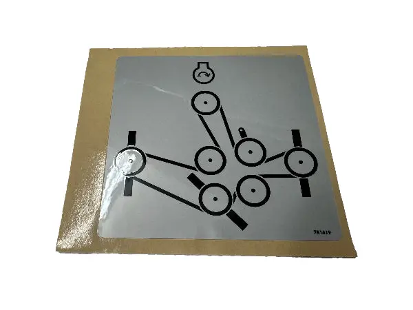 (781419) Decal, Belt Routing, Fs Gray Decal 1