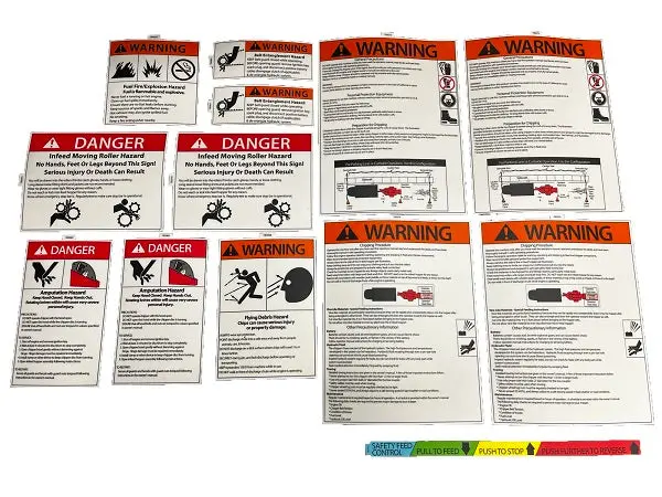 (785180) Decal Set, Chipper Warnings 1