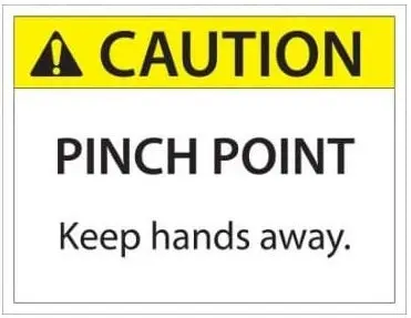 (786713) Decal, Pinch Point 1
