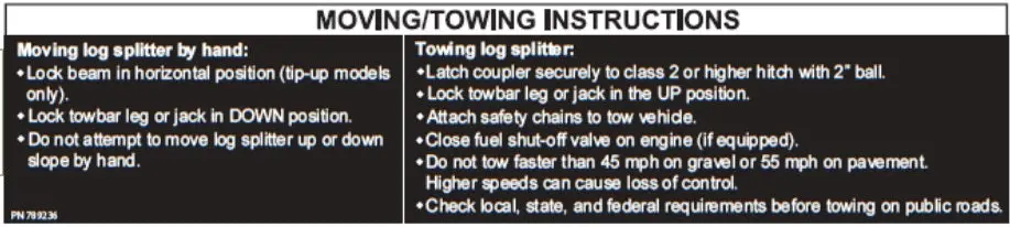 (789236) Decal, Moving/Towing -Dosko 1