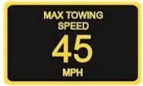 (791123) Max Towing Speed Decal 1