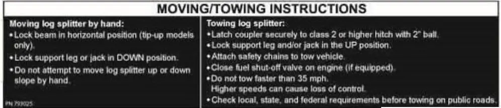 (793025) Moving/Towing Decal - Ls 1