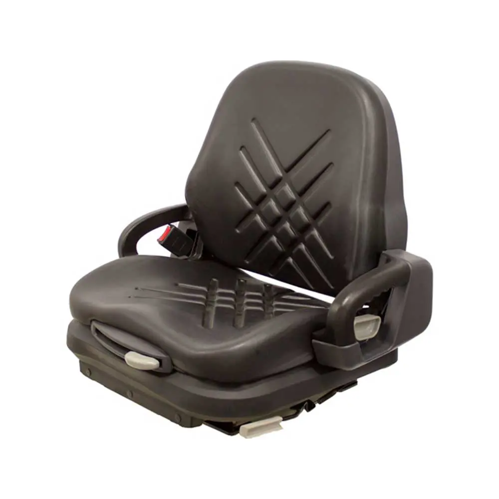 Uni Pro | Km Universal Forklift Seat With Mechanical Suspension | Black Vinyl (8175.Kmm) 1