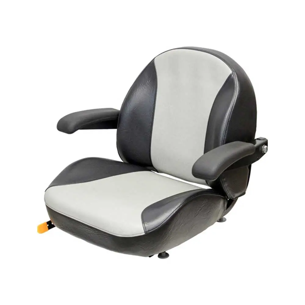 Uni Pro | Km 1110 Seat Assembly | Ferris Mower | Black/Silver Vinyl (8467.Kmm) 1