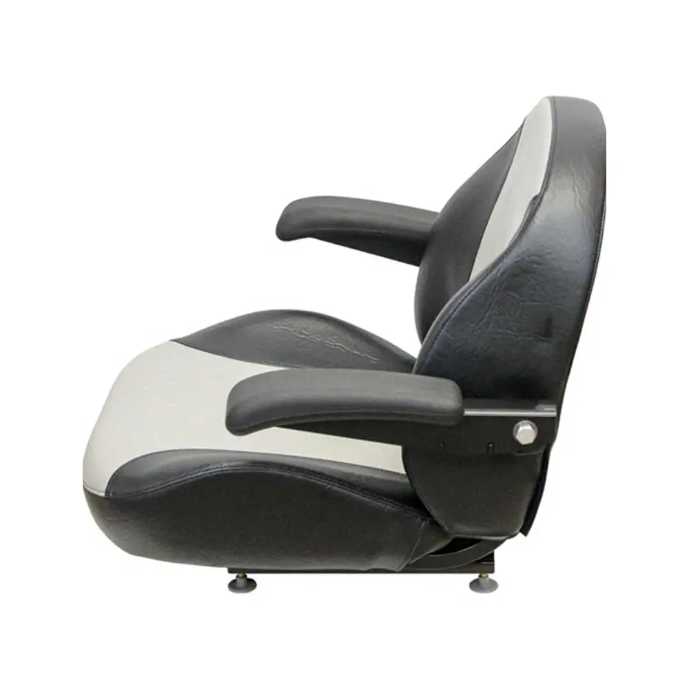 Uni Pro | Km 1110 Seat Assembly | Ferris Mower | Black/Silver Vinyl (8467.Kmm) 2