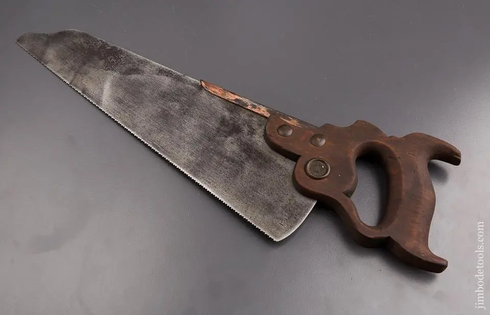 Rare! Disston No. 8 Half Back Double Cove Saw * 85940 1