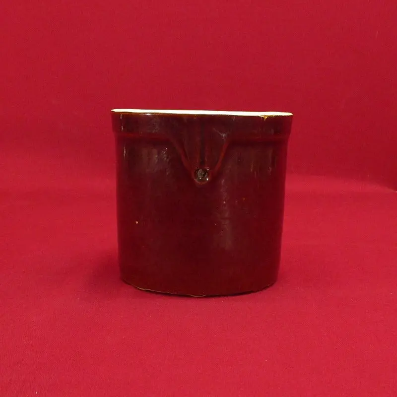 Vintage 1970 Brown Cheese Crock 1