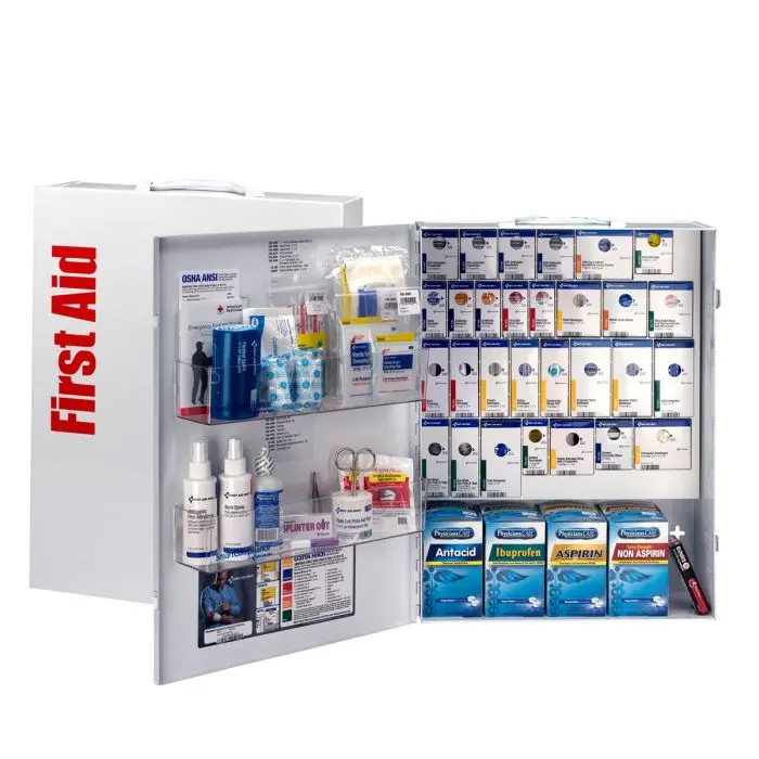 First Aid Cabinet With Medication - 150 Person Xl Metal Smartcompliance 1