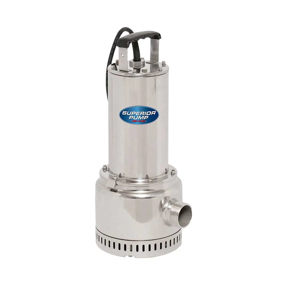 Superior Utility Pump | 1 Hp | Stainless Steel | 1-1/2-In. Npt | 5898 Gph (91197) 1