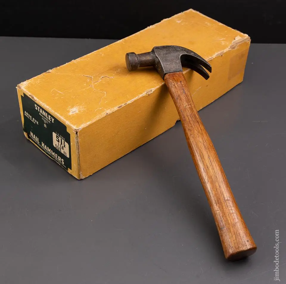 Stanley No. 51 1/2 Adze Eye Bell Face Hammer Fine In Original Box * 93035 1
