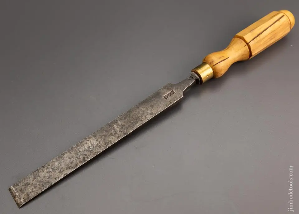 Zelus Unmarked Long, Thin Paring Chisel With Octagonal Boxwood Handle 7/8 X 14 1/2 * 97051 1