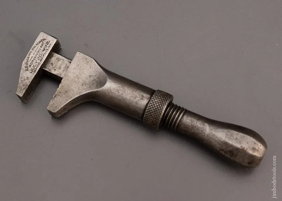 Rare 4 7/8 Inch Bornstein Patent Quick Adjust Wrench 1892 - 98562 1